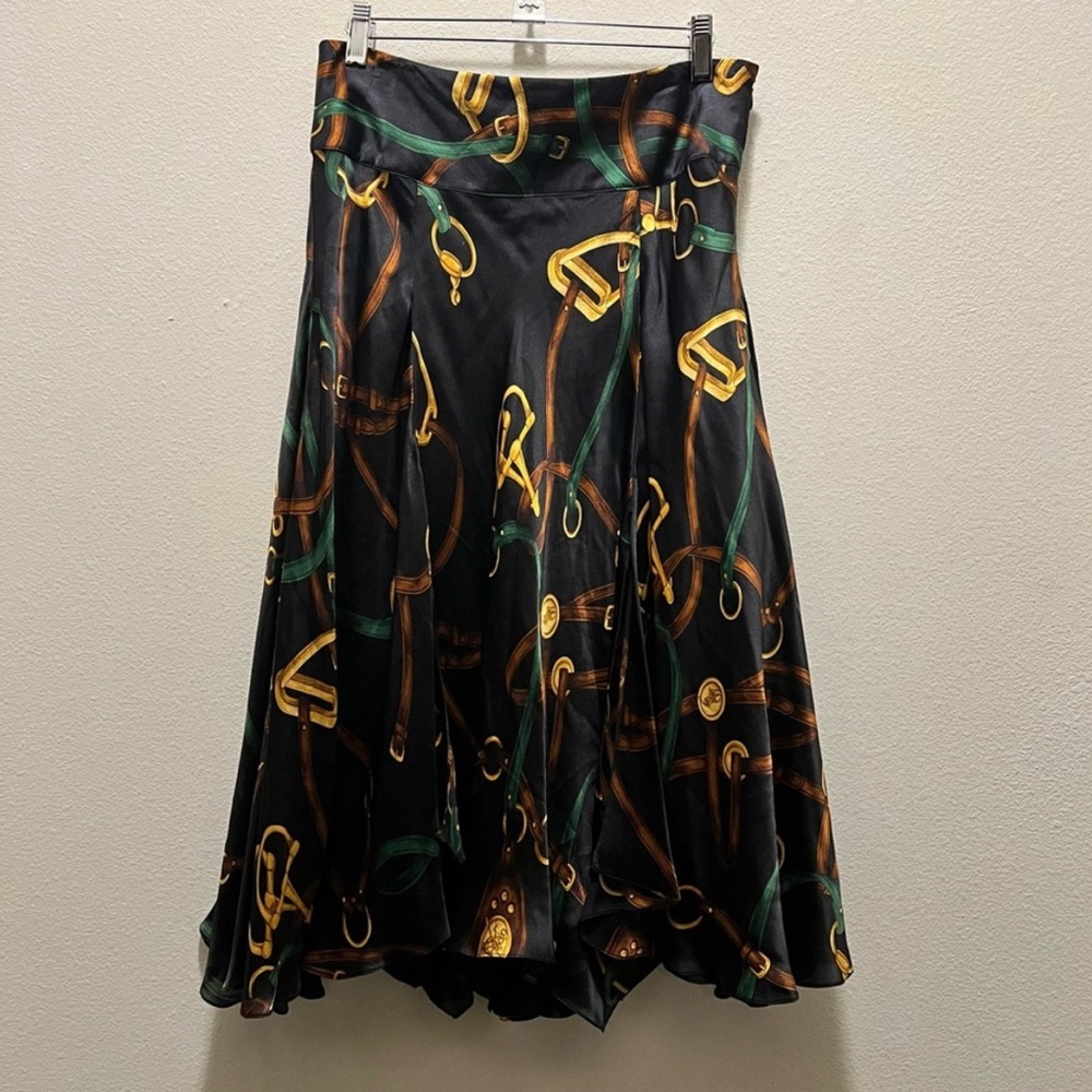 Ralph Lauren 100% Silk Equestrian Skirt